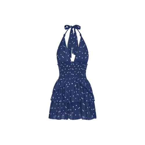 LOVESHACKFANCY Без рукавов Платье Женское Синее