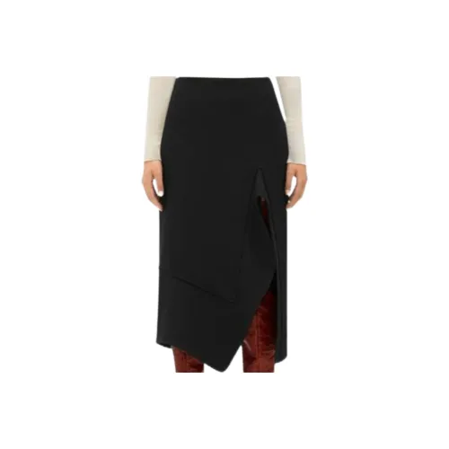 Bottega Veneta FW23 Повседневный Длинный Юбка Женские Черный