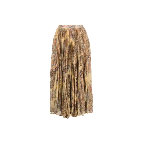 ETRO Желтые Женские Повседневные Длинные Юбки