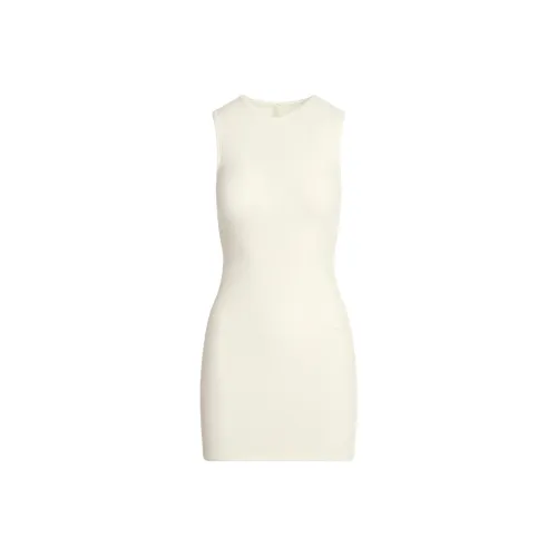 SKIMS SS25 Мягкий Lounge V-образный вырез Танк Мини Платье Без рукавов Платье Женское Мраморный Мраморный