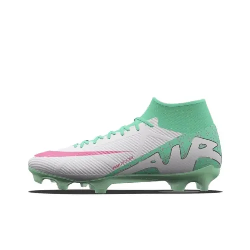 Nike Mercurial Superfly 9 Амортизация Износостойкие футбольные бутсы Унисекс Белый Зеленый