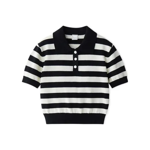 EN HENN Поло Черно-белые полосы Детское