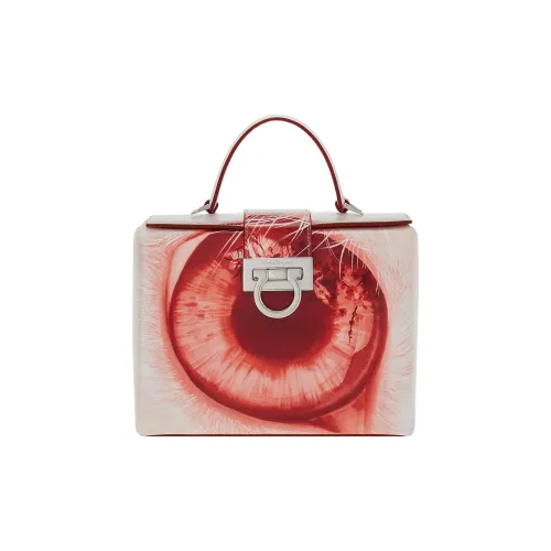 FERRAGAMO Trifolio Коровья кожа Сумка через плечо Сумка Женская Белая Красная