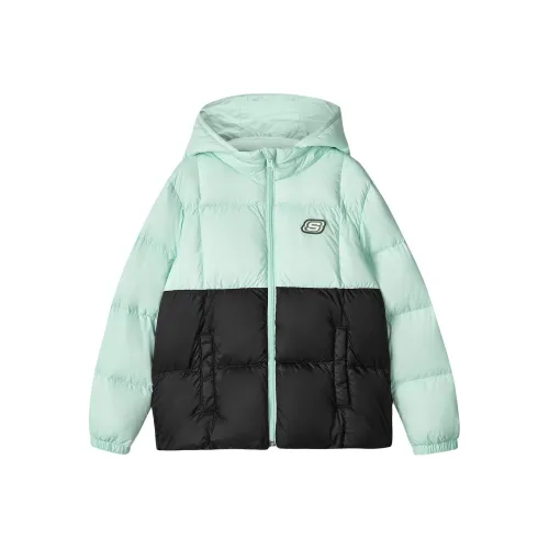 Skechers Пуховик Полынно-зеленый Детский