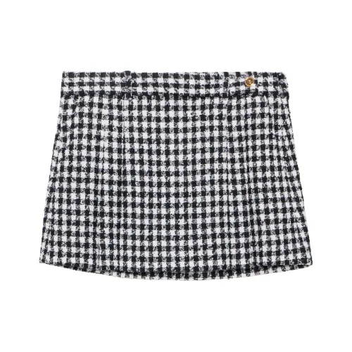 VERSACE Черный/Белый Женские Повседневные Короткие Юбки