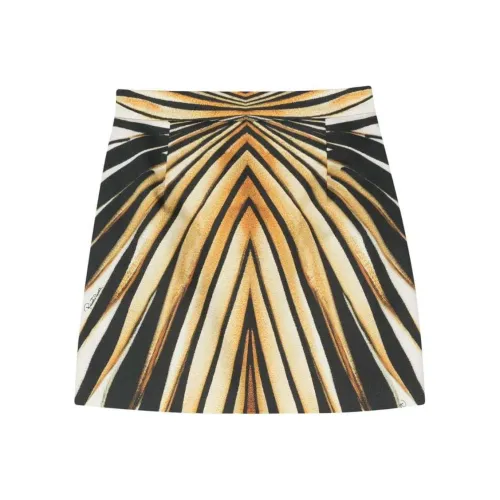 Roberto Cavalli SS24 Повседневные короткие юбки Женские Темно-желтый
