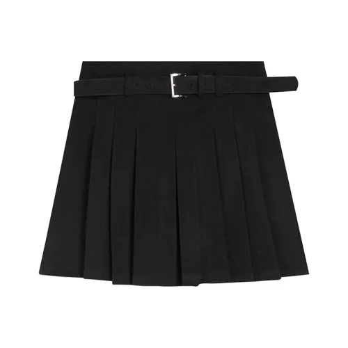 Ice Cream And Whale Повседневные короткие юбки Женские Черный