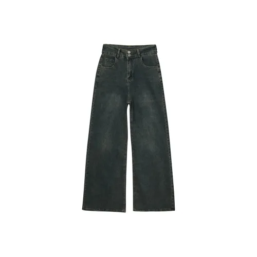 BVODE Джинсы Женские Винтаж Синий