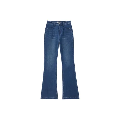 Giordano 76 Средне-голубые Женские Джинсы