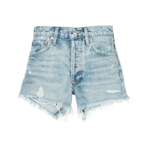 AGOLDE Светло-синие Женские Джинсовые Шорты