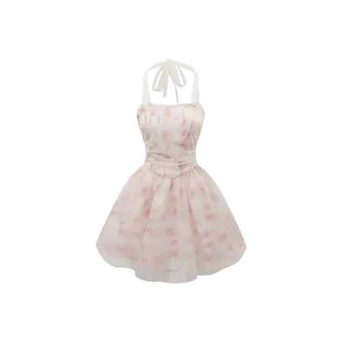 ZWTX STUDIO Без рукавов Платье Женское Розовое