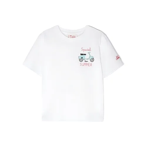 MC2 SAINT BARTHELEMY T-рубашка Vespa с принтом органический хлопок T-рубашка белый детский