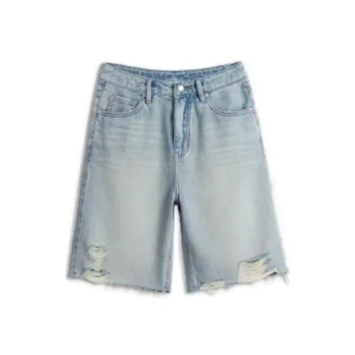Ran and pure Светло-синие Женские джинсовые шорты