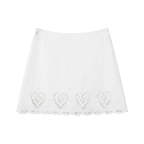 Ouyang Белая Женская Повседневная Короткая Юбка