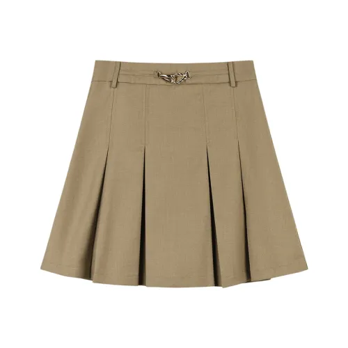 MIGU Хаки Женские Повседневные Короткие Юбки