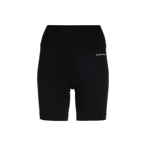 SPORTY & RICH Черные Женские Спортивные Шорты