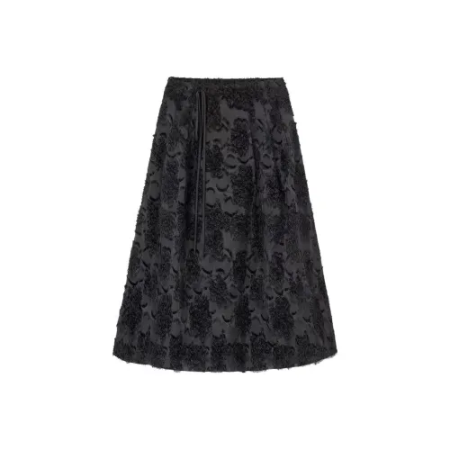 KARL LAGERFELD Повседневный Длинный Юбка Женские Черный
