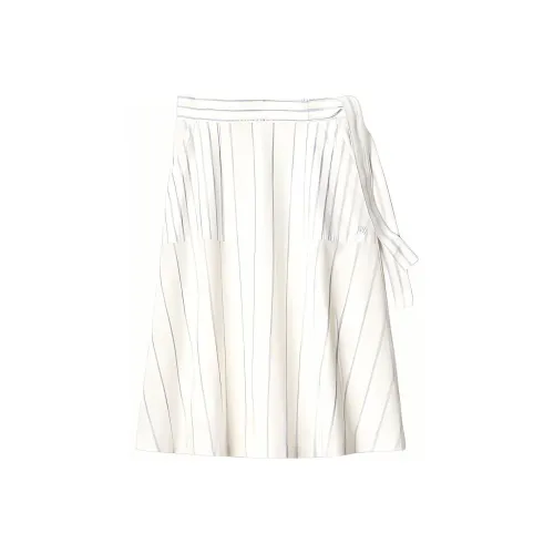 UNIQLO JW Anderson Co Branded SERIES Белый Женские Повседневные Длинные Юбки