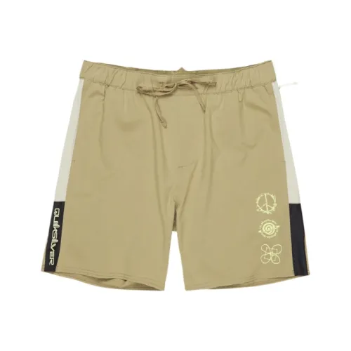 Quiksilver Желто-зеленые Мужские спортивные шорты