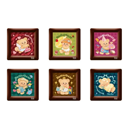 TOI x Butter Bear Butter Bear Повседневный с Фоторамка Слепые коробки Один Mystery Коробка Целая коробка 6 шт