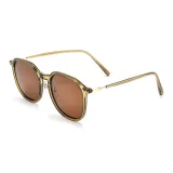 Холодный зеленый рама с линзами цвета чая