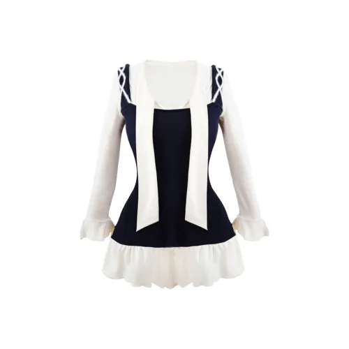 Incolore Длинное платье с длинными рукавами женское черное