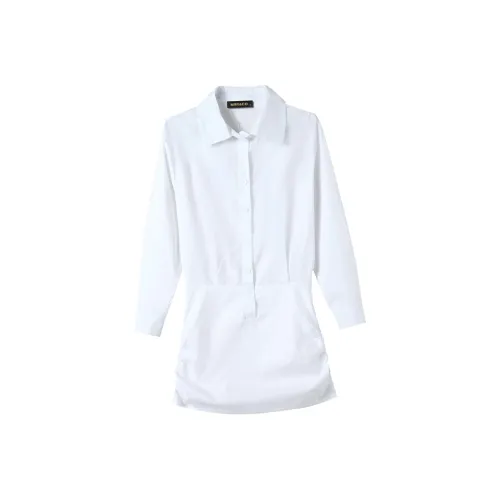 MRR CO. Длинное платье с длинными рукавами женское белое