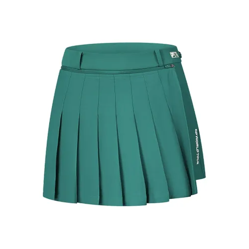 FILA GOLF серия SS24 Повседневные короткие юбки Женские Темный Железо Зеленый