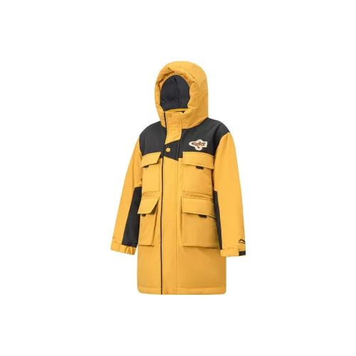 LINING YOUNG Sports Life Collection Минеральный Желтый Черный Kids Пуховые Куртки