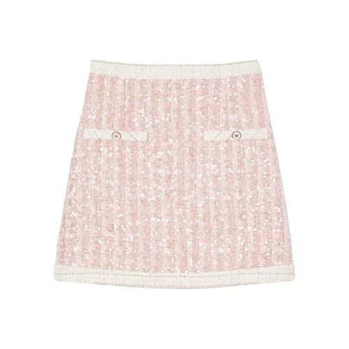 Sandro Повседневные короткие юбки женские розовые