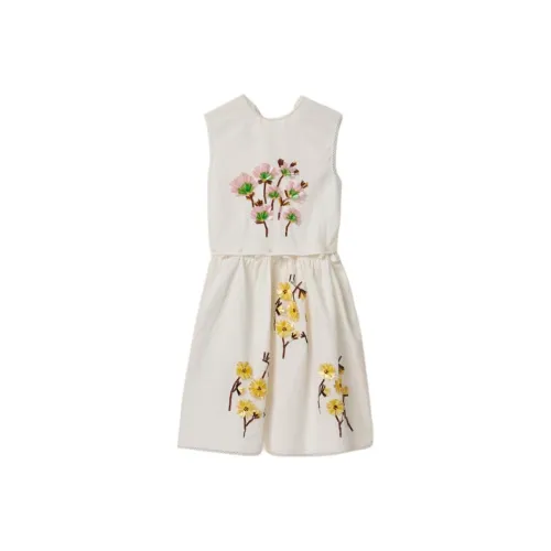 MIU MIU Без рукавов Платье Женское Белое