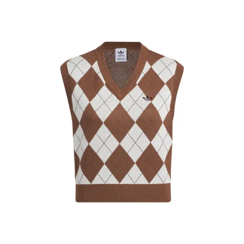 adidas originals Коричневый/белый Женские спортивные майки без рукавов