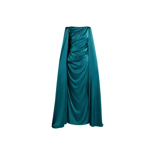 Talbot Runhof FW24 Без рукавов Платье Женское Зеленое