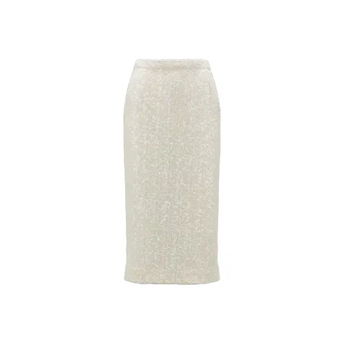 Moncler Белая Женская Повседневная Длинная Юбка