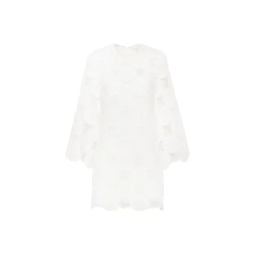 Zimmermann SS24 Длинное платье с длинными рукавами цвет белый