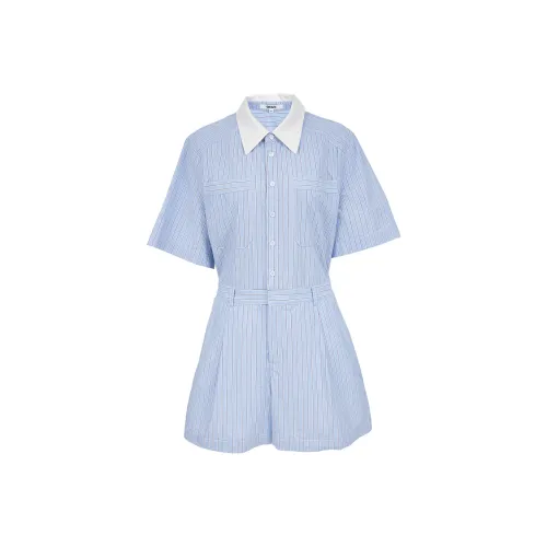 ONLY Повседневные шорты женские небесно-голубые с белыми полосами