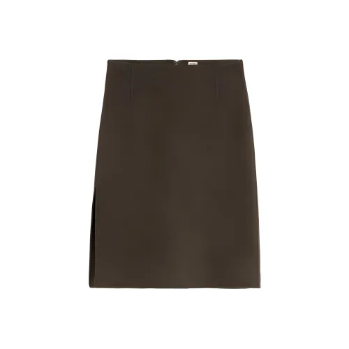 TOTEME Шоколадные Смешанные цвета Женские Повседневные Длинные Юбки