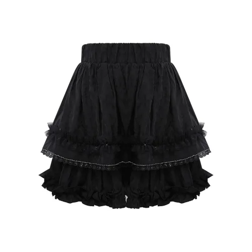 LULUALWAYS Повседневные короткие юбки Женские Черный