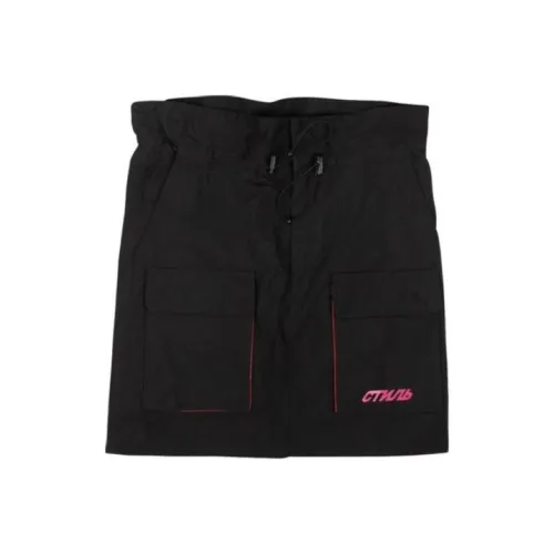 HERON PRESTON Черные Женские Короткие Юбки Карго