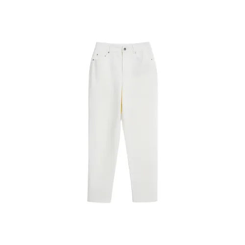 Yiner Джинсы Женские Кремовый Белый