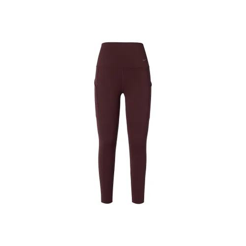 NIKE Темно-кофейные Женские Спортивные Брюки