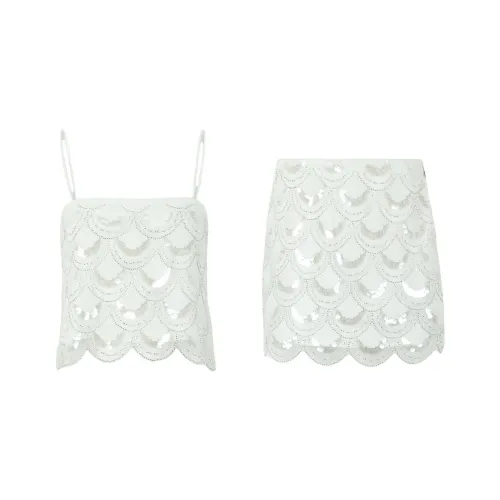 Rotate SS24 Комплект с юбкой Женская Белая