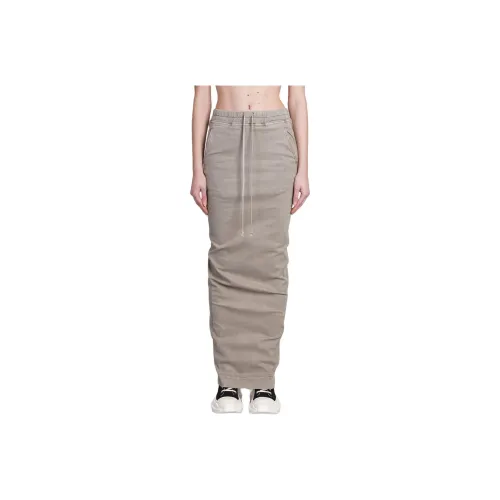 Rick Owens DRKSHDW SS24 Повседневный Длинный Юбка Женские Серый