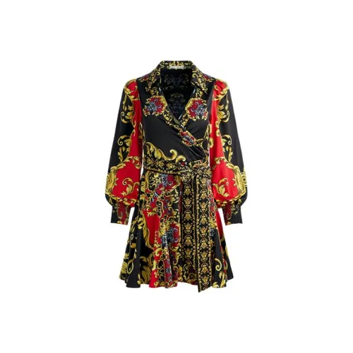 ALICE+OLIVIA Длинное платье с длинными рукавами женское многоцветное