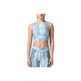 Синий с винтажным принтом волны