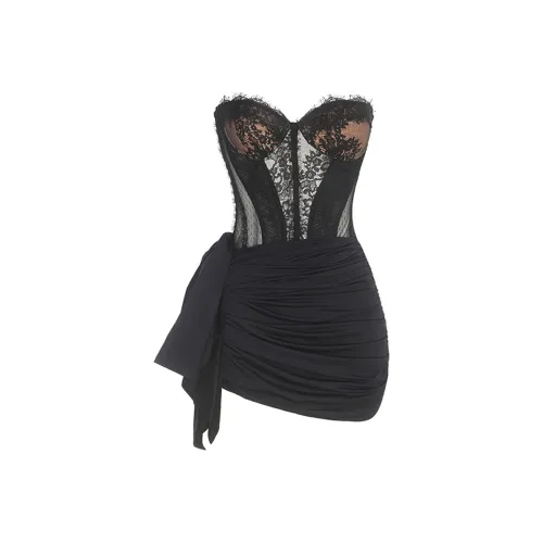 FLIM Без рукавов Платье Женское Черное