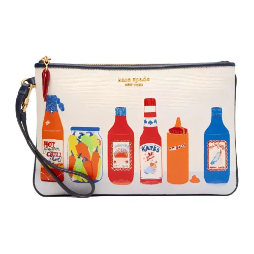 Kate Spade Ткань Клатч Женская Белый и Многоцветный