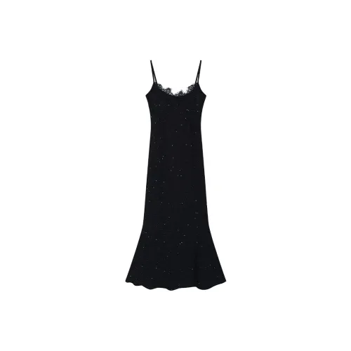 SNZX Черные Женские Слиплатья