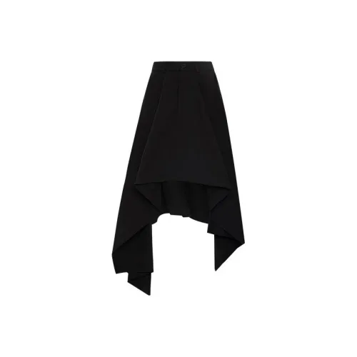 MEIYANG Черные Женские Повседневные Длинные Юбки