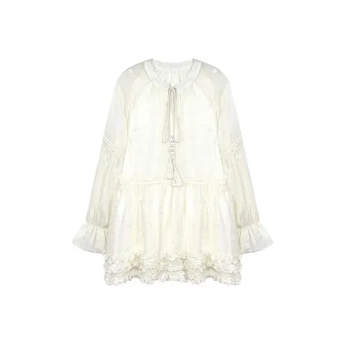 AFGGD Длинное платье с длинными рукавами женское белое